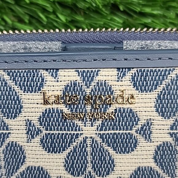 Kate Spade Spade Flower Jacquard Zip Slim Wallet - Picture 3 of 9